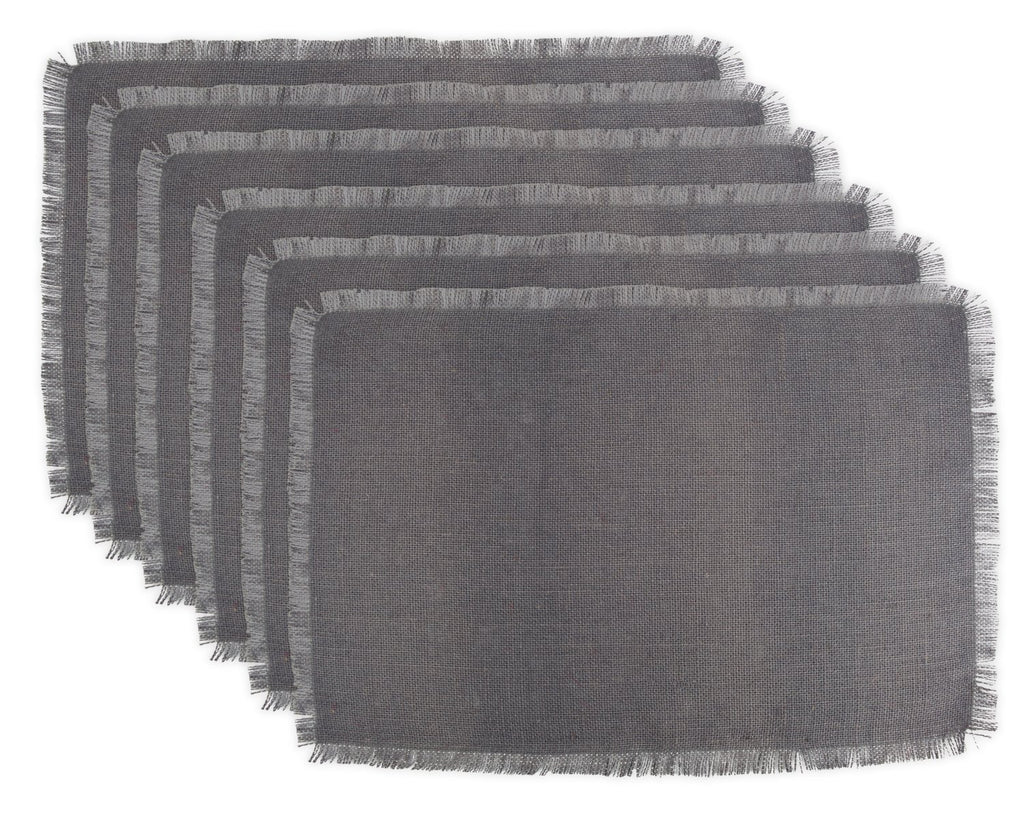 DII Jute Burlap Collection Kitchen Tabletop, Placemat Set, 13x19, Solid Natural, 6 Count