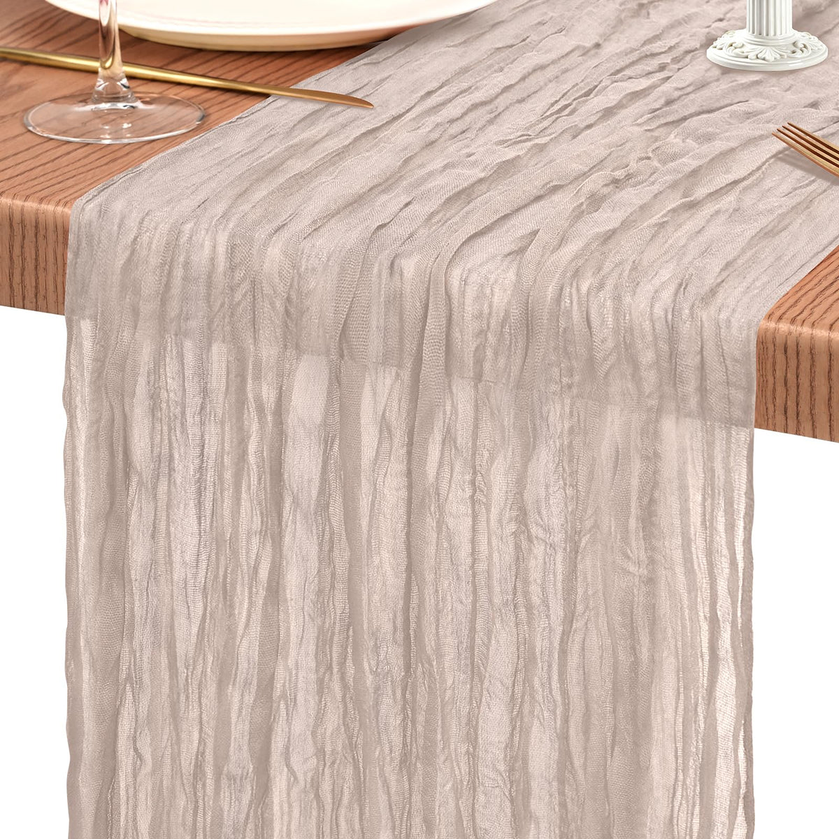 10 Pack Light Pink Cheesecloth Table Runner Wedding Birthday Table Decor