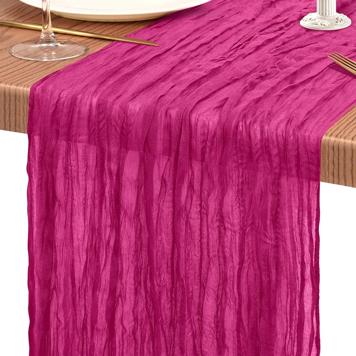 10 Pack Light Pink Cheesecloth Table Runner Wedding Birthday Table Decor