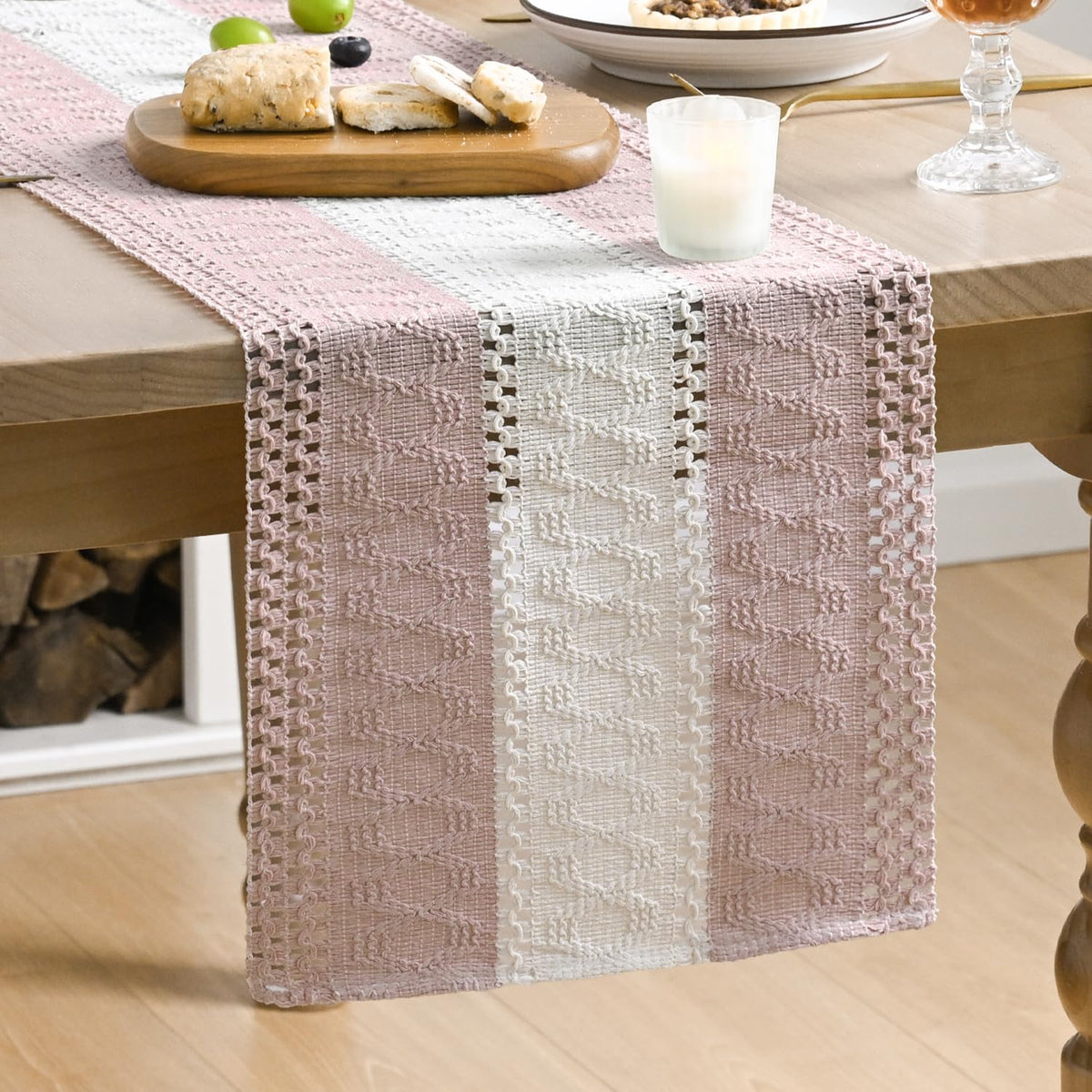 Artoid Mode Dark Grey Farmhouse Rustic Table Runner 12x72 Inch