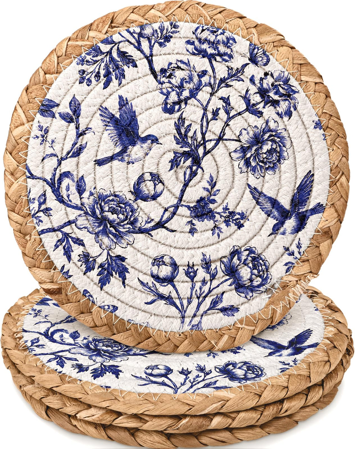 Heat Resistant Table Mats for Kitchen, Placemat, Pink Floral