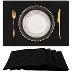 homing Faux Cotton Linen Placemats Set of 6, Cloth Dining Table Mats