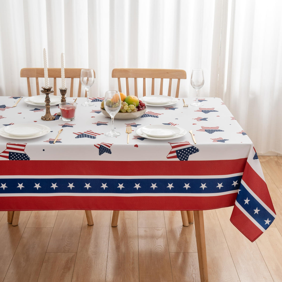 Rectangle Tablecloth 60" x 84" Winter Brown Plaid Table Cloth - Oblong Autumn Polyester Red Brown Harvest Checkered Gingham Christmas Table Cover Reusable Water Resistant for Fall Thanksgiving Holiday