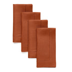 Solino Home 100% Pure Linen Placemats Green Hemstitch, 14 x 19 in, Set of 4