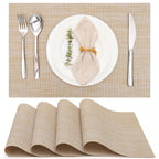 Myir JUN Black Placemats Set of 8 Kitchen and Dining Table Placemats