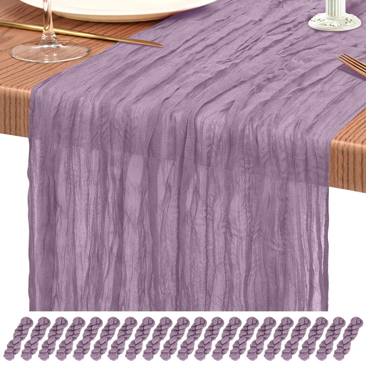 10 Pack Light Pink Cheesecloth Table Runner Wedding Birthday Table Decor