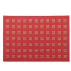 Place Mats PVC Set of 6, Table Placemats Set of 6 PVC Table Mats Natural Color (6 pcs, Red Leaves)
