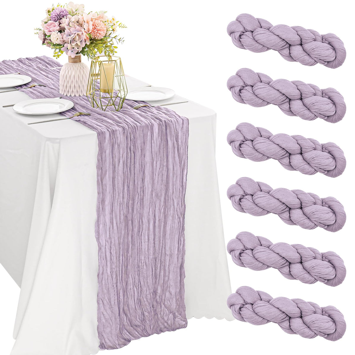 10FT Cheesecloth Table Runner Boho Party Home Decorations