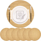 PIGCHCY Place Mats Heat-Resistant Non Slip Placemats Washable Easy to Clean Woven Vinyl Placemats for Dining Table (Set of 4, Brown)