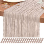 10 Pack Light Pink Cheesecloth Table Runner Wedding Birthday Table Decor