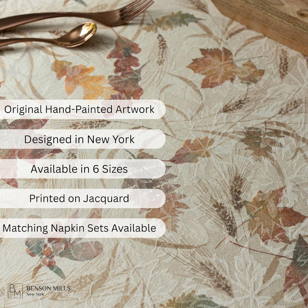 Benson Mills Natures Leaves Autumn Tablecloth (60" x 104" Rectangular)