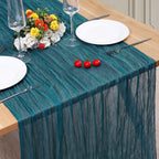 12 Pack Cheesecloth Table Runner, Runner Gauze Boho Wedding Decor Romantic Table Runner for Wedding Birthday Party(35" x 118") (Terracotta)