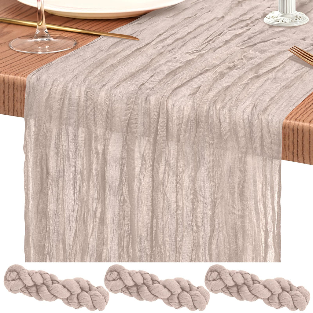 10 Pack Light Pink Cheesecloth Table Runner Wedding Birthday Table Decor