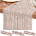 10 Pack Light Pink Cheesecloth Table Runner Wedding Birthday Table Decor