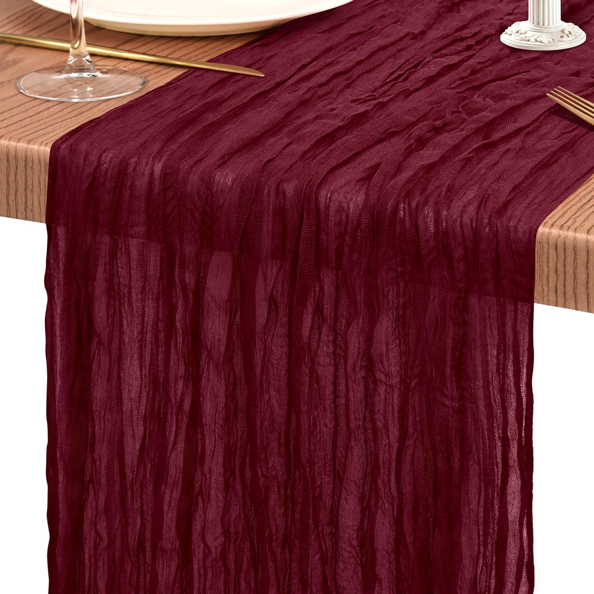 10 Pack Light Pink Cheesecloth Table Runner Wedding Birthday Table Decor