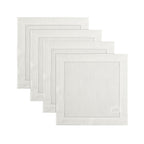 Solino Home 100% Pure Linen Placemats Green Hemstitch, 14 x 19 in, Set of 4