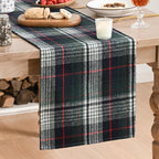 Artoid Mode Rust Farmhouse Plaid Fall Table Runner 13x72 Inch