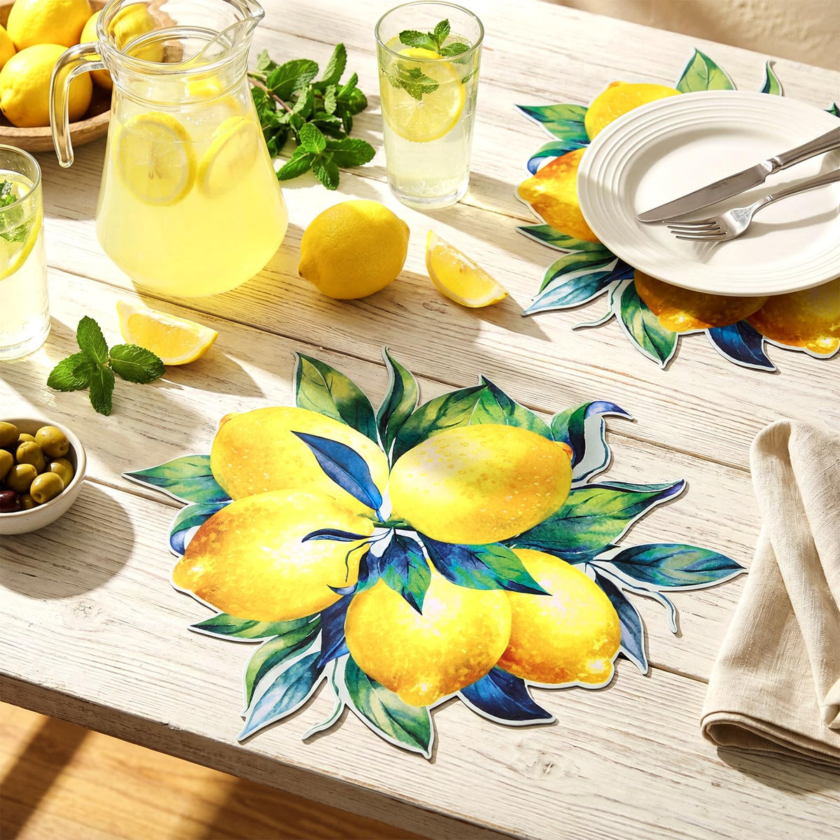 Sinmoe 100 Pcs Disposable Paper Placemats Bulk,Natural,Straw