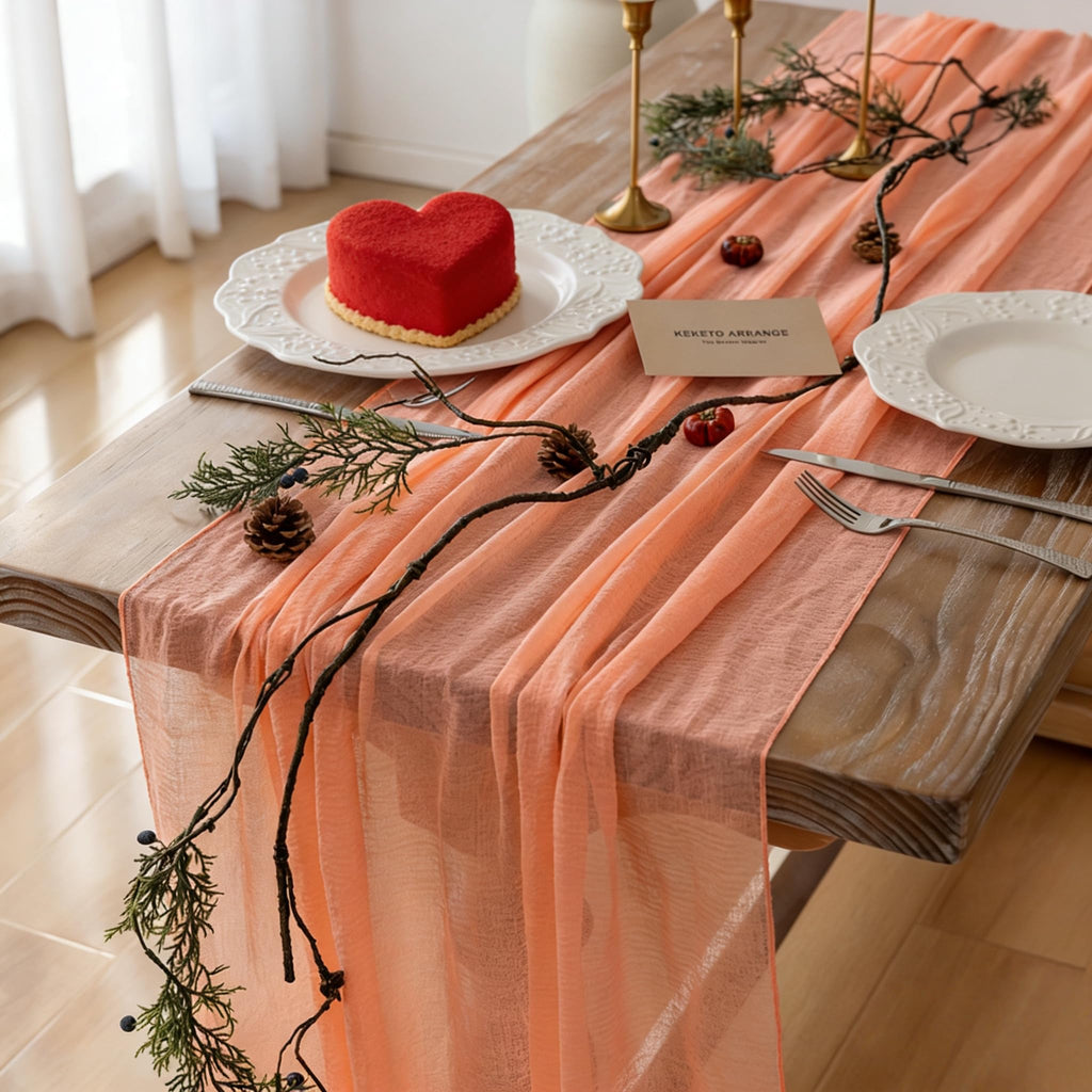 Sage Green Cheesecloth Table Runner 120 Inches Fall Party Home Decorations