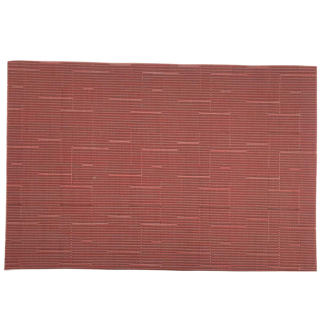 Place Mats PVC Set of 6, Table Placemats Set of 6 PVC Table Mats Natural Color (6 pcs, Red Leaves)
