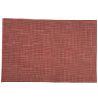 Place Mats PVC Set of 6, Table Placemats Set of 6 PVC Table Mats Natural Color (6 pcs, Red Leaves)