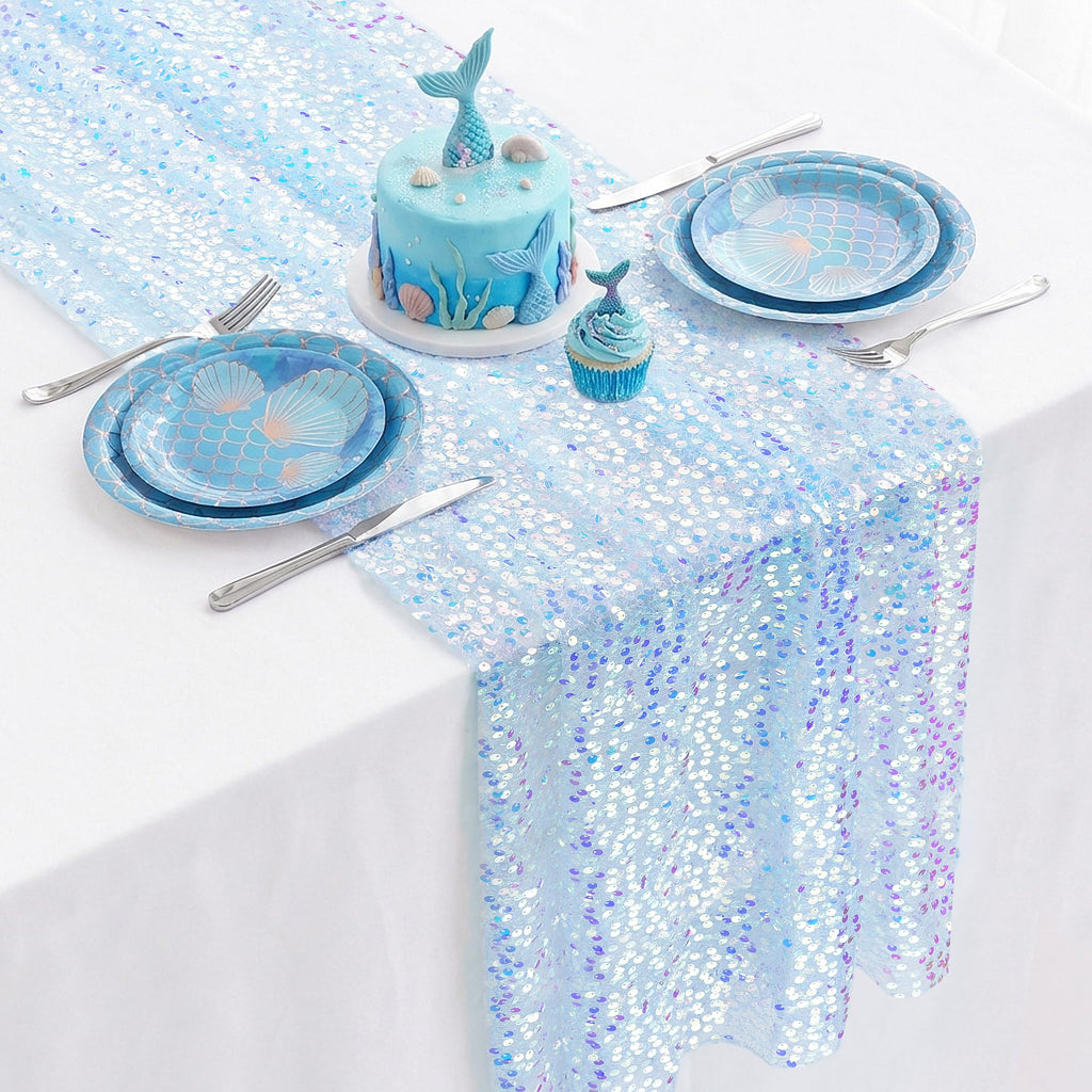 FEXIA Beige Cheesecloth Table Runner Gauze Rustic Boho Party Decoration