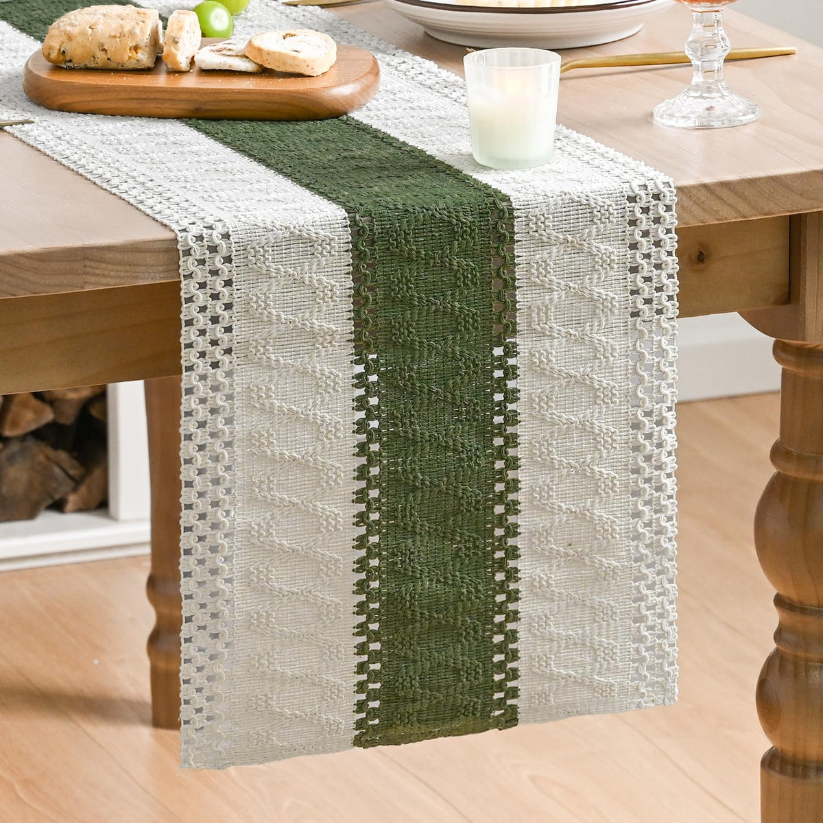 Artoid Mode Dark Grey Farmhouse Rustic Table Runner 12x72 Inch