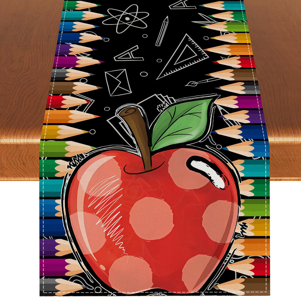 Rvsticty Fall Table Runner,Autumn Thanksgiving Decorations for Home Decor