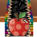 Rvsticty Fall Table Runner,Autumn Thanksgiving Decorations for Home Decor