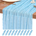 10 Pack Light Pink Cheesecloth Table Runner Wedding Birthday Table Decor