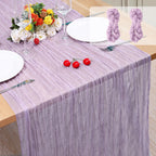 12 Pack Cheesecloth Table Runner, Runner Gauze Boho Wedding Decor Romantic Table Runner for Wedding Birthday Party(35" x 118") (Terracotta)