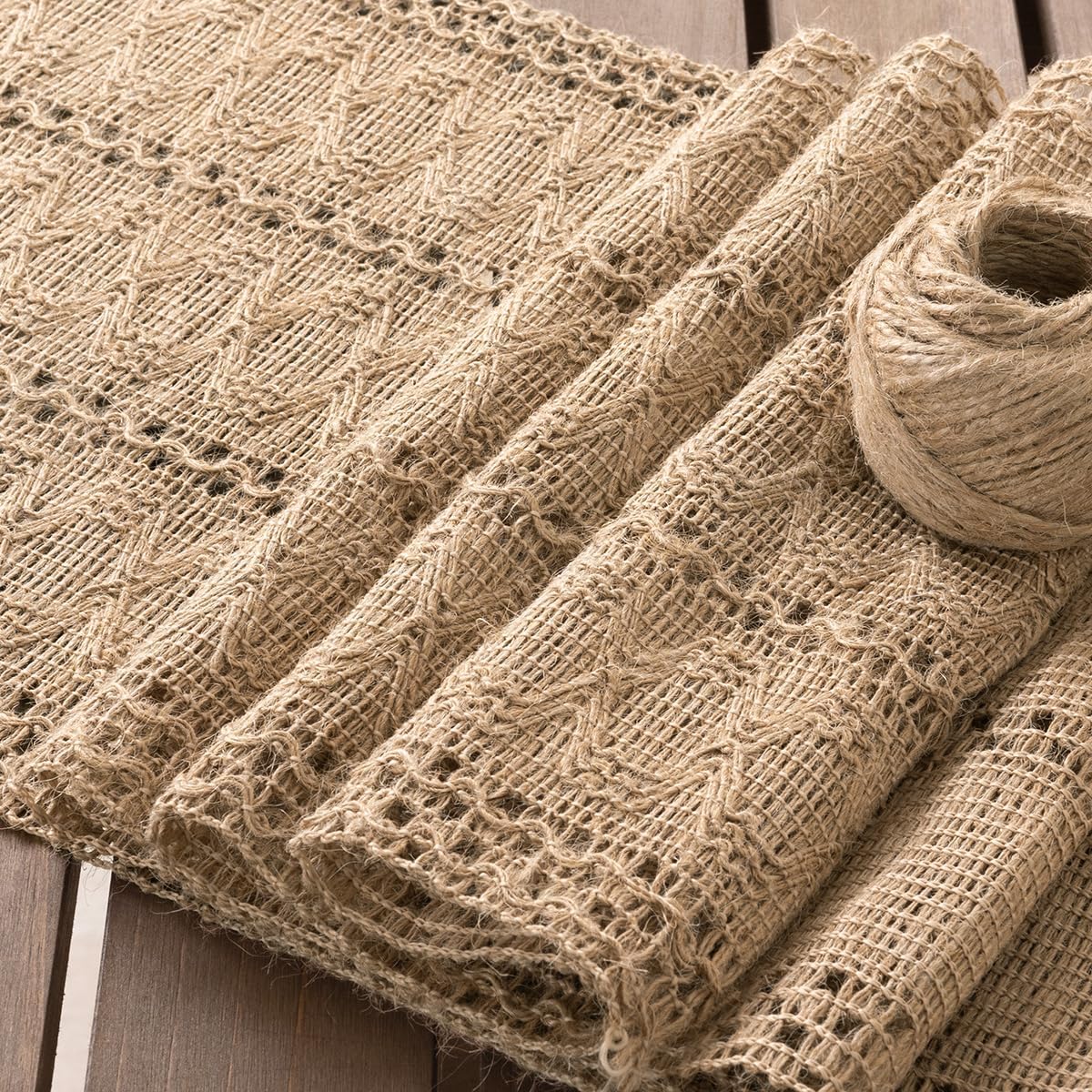 Boho Table Runner Fall Farmhouse Burlap Dining Dresser Scarf Home Decor