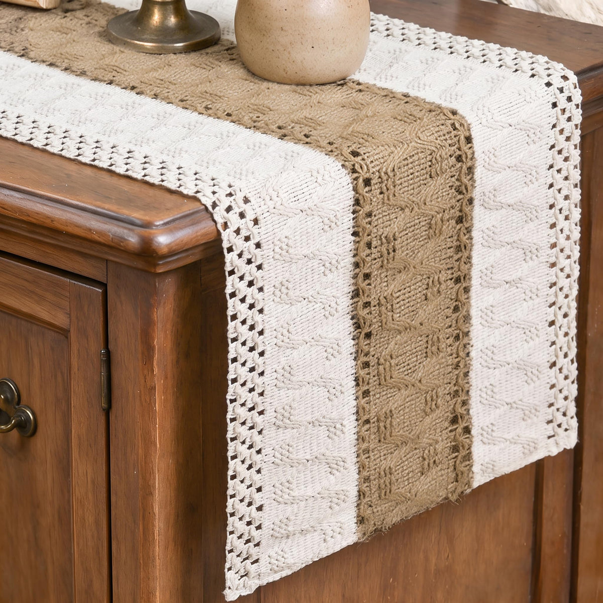 Artoid Mode Dark Grey Farmhouse Rustic Table Runner 12x72 Inch