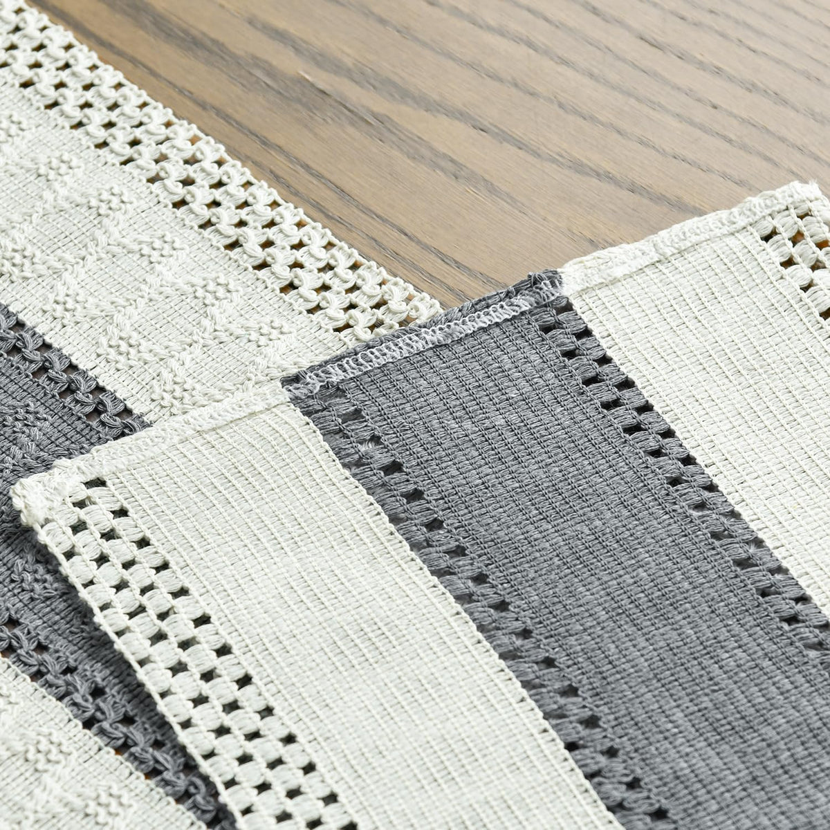Artoid Mode Dark Grey Farmhouse Rustic Table Runner 12x72 Inch