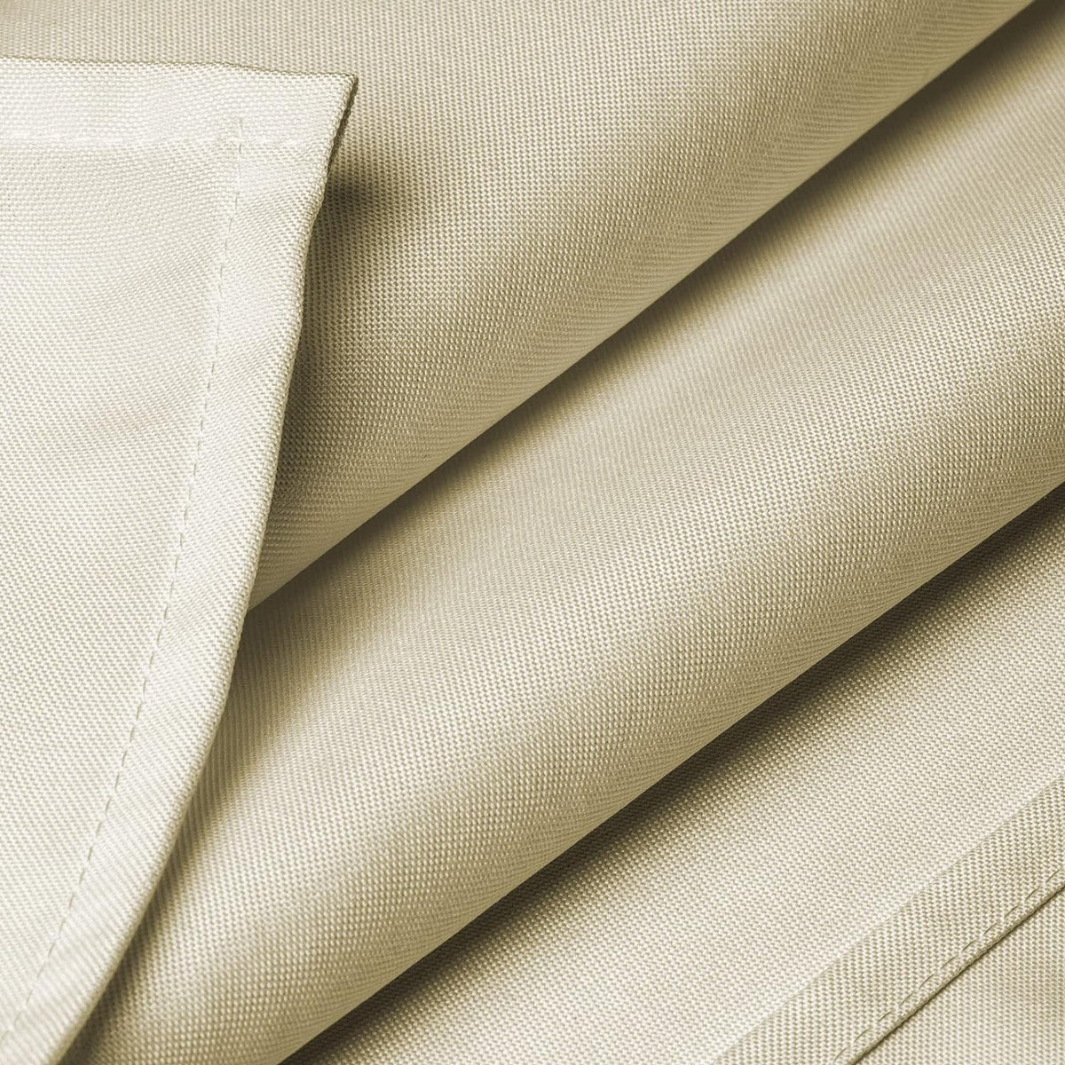Lann's Linens 90 x 132 Inch Rectangular Tablecloth, Washable Polyester Fabric Table Cloth for Dining Tables, Parties, Restaurants, Weddings - Beige