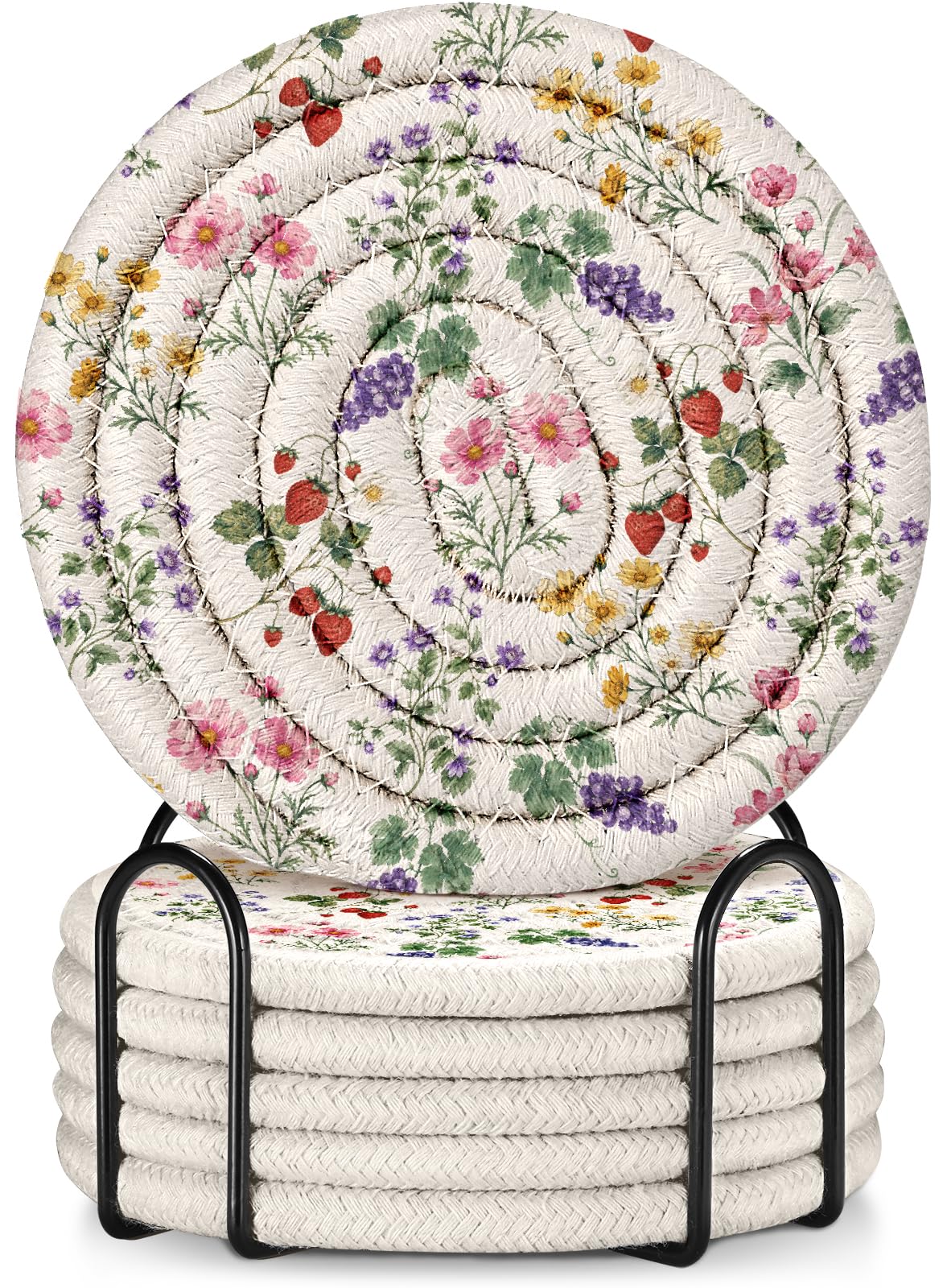Heat Resistant Table Mats for Kitchen, Placemat, Pink Floral