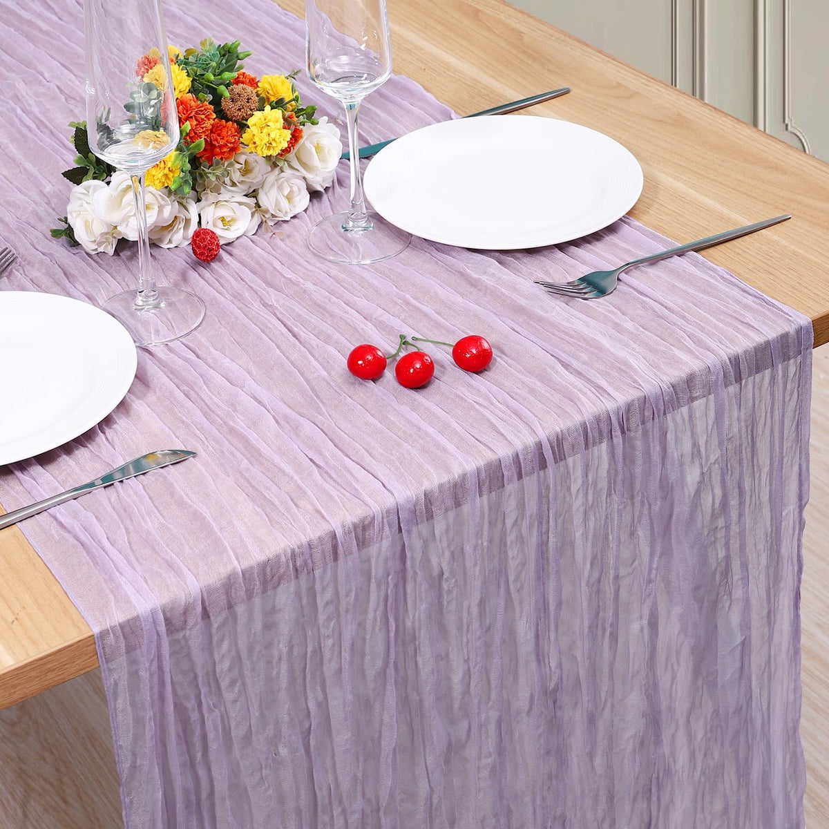 12 Pack Cheesecloth Table Runner, Runner Gauze Boho Wedding Decor Romantic Table Runner for Wedding Birthday Party(35" x 118") (Terracotta)