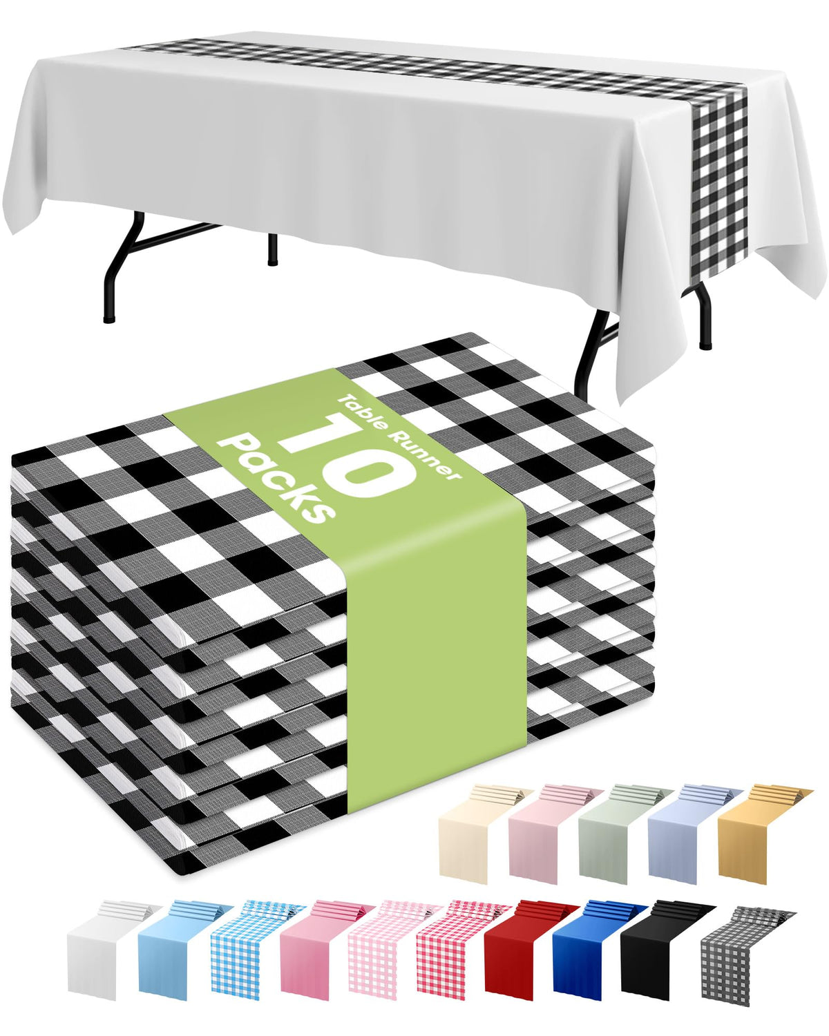 Pureegg Gold Disposable Plastic Table Runner 14x108 Inch