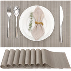 Myir JUN Black Placemats Set of 8 Kitchen and Dining Table Placemats