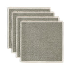Hausattire Cotton Frayed Placemats Set of 4 Dining Table 14x14 Inch | Rustic Vintage Boho Washable Easter Placemat for Outdoor Parties BBQ's Wedding, Holiday, Special Occasions, Nubby Cotton - Brown