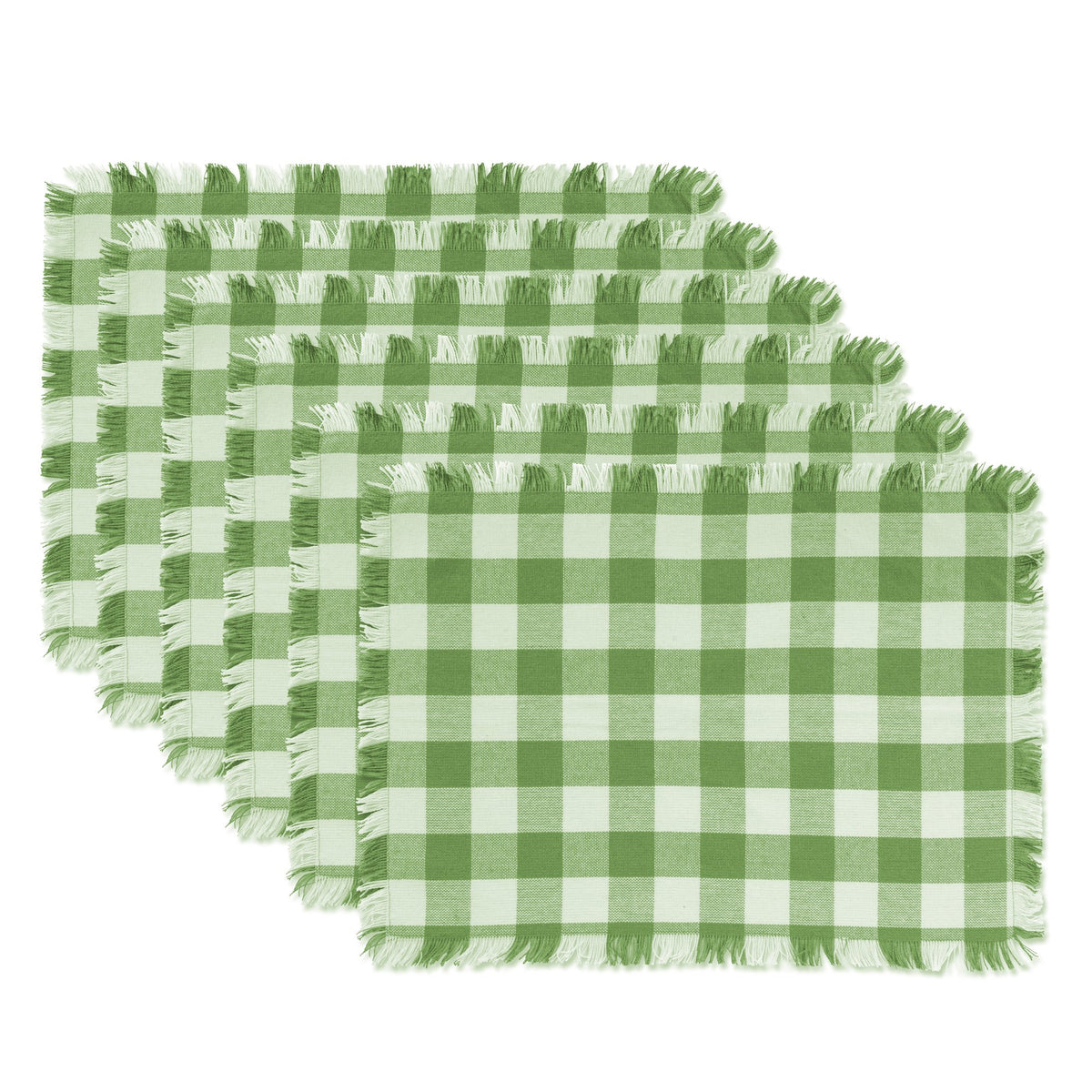 DII Fringed Check Tabletop, Table Runner, 14x72, Stone Brown