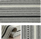 Artoid Mode Black Farmhouse Stripe Braided Table Runner 12x72 Inch
