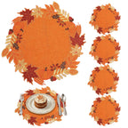 Alphatool Fall Placemats Set of 6 for Thanksgiving Table Decor