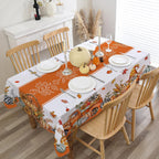 Fall Tablecloth 60x84 Inch Rectangle - Fall Decor Fade Resistant