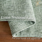 JINCHAN Linen Textured Placemats Set of 4 Farmhouse 13x19 Heathered Green