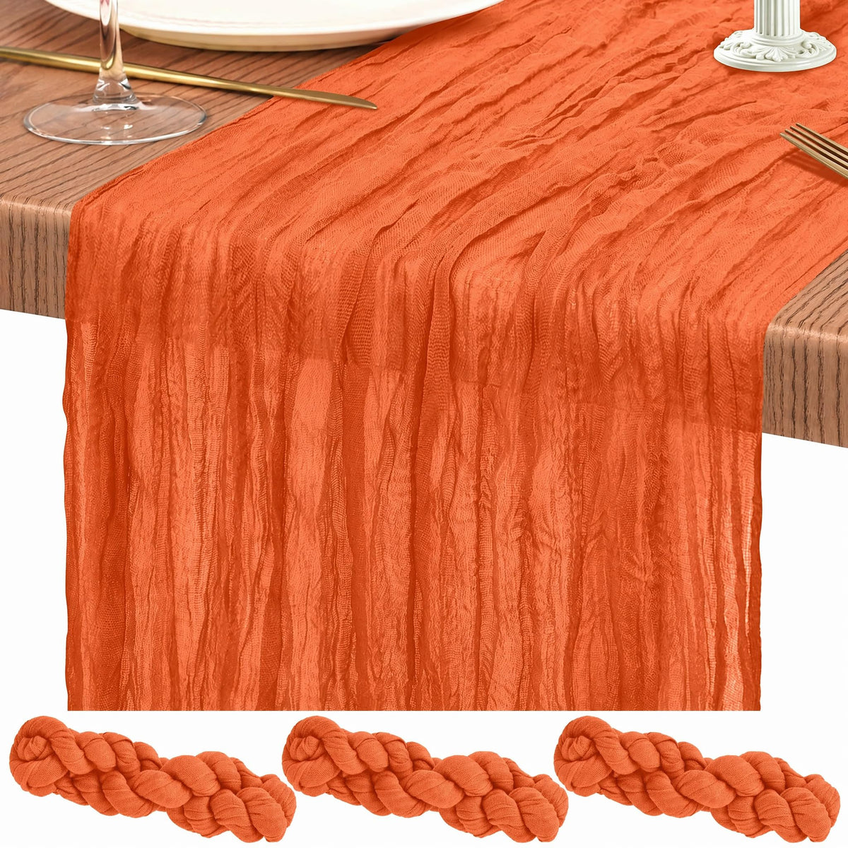 10 Pack Light Pink Cheesecloth Table Runner Wedding Birthday Table Decor