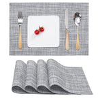 Myir JUN Black Placemats Set of 8 Kitchen and Dining Table Placemats