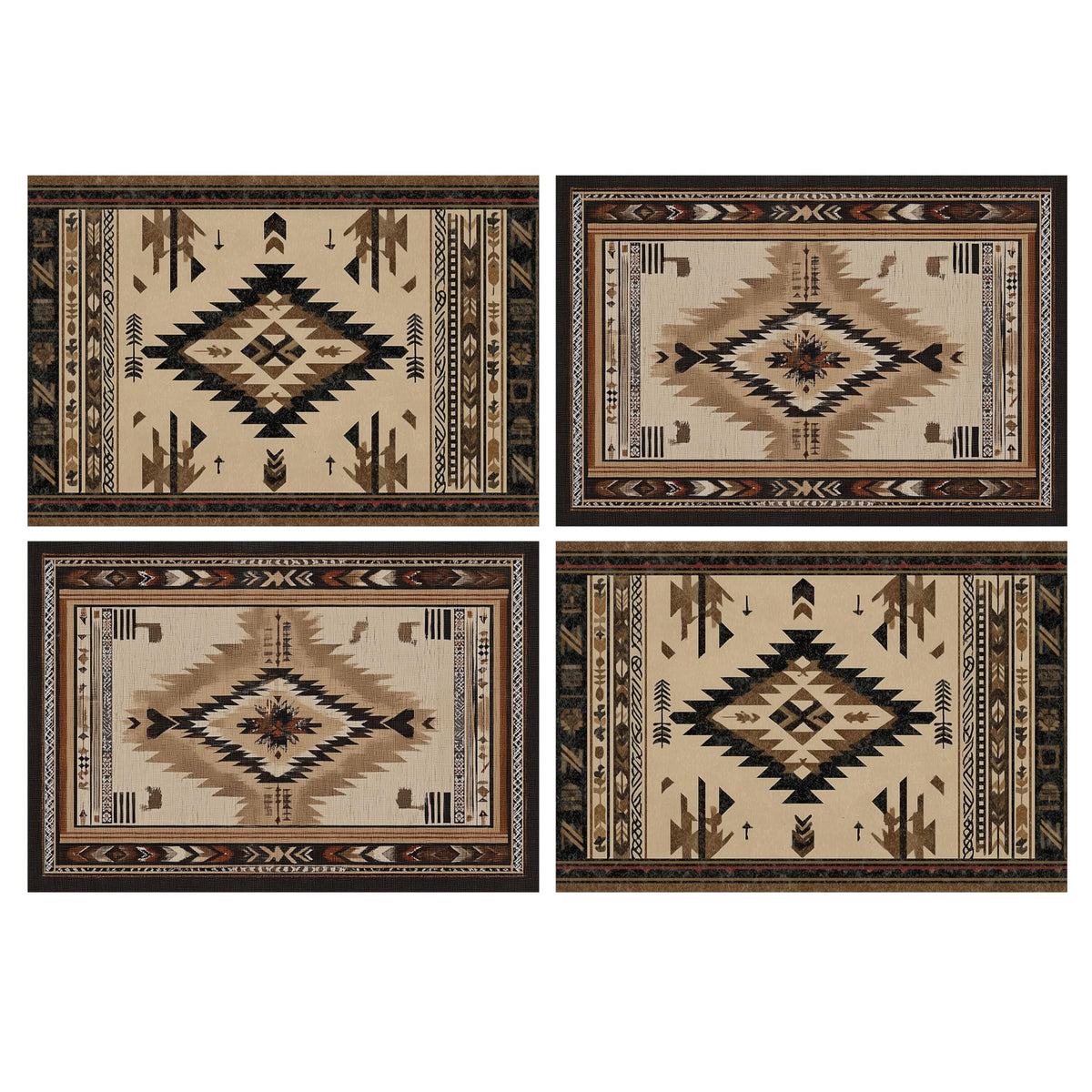 Tropical Palm Tree Placemats Set of 4 Washable Table Place Mats for Dining Kitchen Party Decor