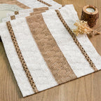 FEXIA Boho Table Runner for Fall Home Decor 12x72 Rustic with Tassels