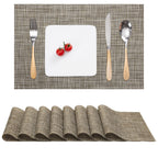Myir JUN Black Placemats Set of 8 Kitchen and Dining Table Placemats